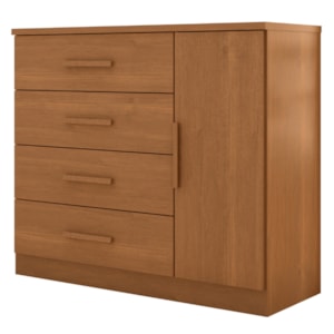 Comoda 4 Gavetas 1 Porta Novage 115 cm Cinamomo ZANZ