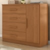 Comoda 4 Gavetas 1 Porta Novage 115 cm Cinamomo ZANZ