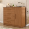 Comoda 4 Gavetas 1 Porta Novage 115 cm Cinamomo ZANZ