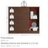 Comoda 4 Gavetas 1 Porta Novage 115 cm Jacaranda ZANZ