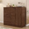 Comoda 4 Gavetas 1 Porta Novage 115 cm Jacaranda ZANZ