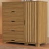 Comoda 4 Gavetas 1 Portas MDF 81 cm Bela Nature Decmade