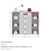 Comoda 4 Gavetas 2 Portas 1 Nicho Com Rodizios Versa 135 cm Branco Absoluto ZANZ