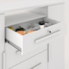 Comoda 4 Gavetas 2 Portas 1 Nicho Com Rodizios Versa 135 cm Branco Absoluto ZANZ
