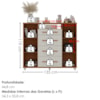 Comoda 4 Gavetas 2 Portas 1 Nicho Com Rodizios Versa 135 cm Cinamomo Areia ZANZ