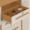 Comoda 4 Gavetas 2 Portas 1 Nicho Com Rodizios Versa 135 cm Cinamomo Areia ZANZ