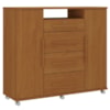 Comoda 4 Gavetas 2 Portas 1 Nicho Com Rodizios Versa 135 cm Cinamomo ZANZ