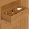 Comoda 4 Gavetas 2 Portas 1 Nicho Com Rodizios Versa 135 cm Cinamomo ZANZ