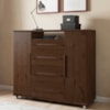 Comoda 4 Gavetas 2 Portas 1 Nicho Com Rodizios Versa 135 cm Jacaranda ZANZ