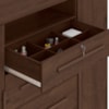 Comoda 4 Gavetas 2 Portas 1 Nicho Com Rodizios Versa 135 cm Jacaranda ZANZ