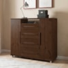 Comoda 4 Gavetas 2 Portas 1 Nicho Com Rodizios Versa 135 cm Jacaranda ZANZ