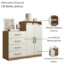 Comoda 4 Gavetas 2 Portas 115 cm Londres Atacama Off White ARMoveis