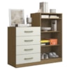 Comoda 4 Gavetas 2 Portas 115 cm Londres Atacama Off White ARMoveis