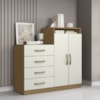Comoda 4 Gavetas 2 Portas 115 cm Londres Atacama Off White ARMoveis