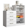 Comoda 4 Gavetas 2 Portas 115 cm Londres Branco ARMoveis