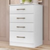 Comoda 4 Gavetas 61 cm MS913 Branco Moval