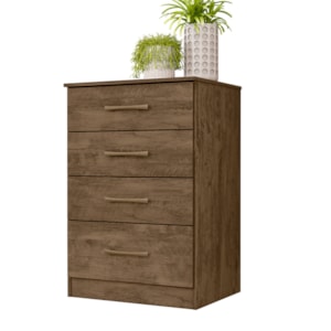 Comoda 4 Gavetas 61 cm MS913 Castanho Wood Moval