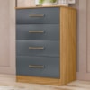 Comoda 4 Gavetas 61 cm MS913 Freijo Cinza Moval
