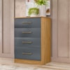 Comoda 4 Gavetas 61 cm MS913 Freijo Cinza Moval