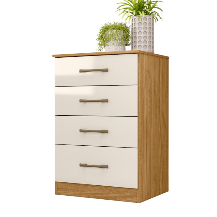 Comoda 4 Gavetas 61 cm MS913 Freijo Off White Moval
