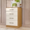 Comoda 4 Gavetas 61 cm MS913 Freijo Off White Moval