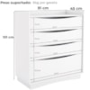 Comoda 4 Gavetas 91 cm M260 Branco Kappesberg