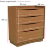 Comoda 4 Gavetas 91 cm M260 Canela Kappesberg
