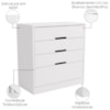 Comoda 4 Gavetas 91 cm S824 Branco Kappesberg