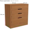 Comoda 4 Gavetas 91 cm S824 Canela Kappesberg