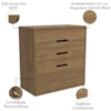 Comoda 4 Gavetas 91 cm S824 Nogueira Kappesberg