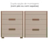 Comoda 4 Gavetas Dhara 86 cm Carvalho Fendi Moval