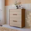 Comoda 4 Gavetas Dhara 86 cm Carvalho Fendi Moval