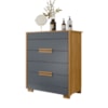 Comoda 4 Gavetas Dhara 86 cm Freijo Cinza Moval