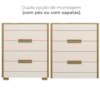 Comoda 4 Gavetas Dhara 86 cm Freijo Off White Moval