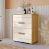 Comoda 4 Gavetas Dhara 86 cm Freijo Off White Moval