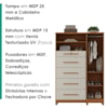 Comoda 5 Gavetas 1 Porta 2 Nichos Imperio 116X172 cm Cinamomo Areia ZANZ