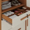 Comoda 5 Gavetas 1 Porta 2 Nichos Imperio 116X172 cm Cinamomo Areia ZANZ