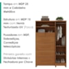 Comoda 5 Gavetas 1 Porta 2 Nichos Imperio 116X172 cm Cinamomo ZANZ