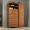 Comoda 5 Gavetas 1 Porta 2 Nichos Imperio 116X172 cm Cinamomo ZANZ