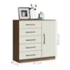 Comoda 5 Gavetas 1 Porta 91 cm Milao Atacama Off White ARMoveis