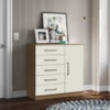 Comoda 5 Gavetas 1 Porta 91 cm Milao Atacama Off White ARMoveis