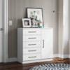 Comoda 5 Gavetas 1 Porta 91 cm Milao Branco ARMoveis
