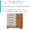Comoda 5 Gavetas 1 Porta 99 cm Mary Cedro Areia RUDK