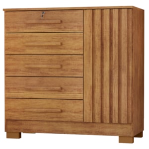 Comoda 5 Gavetas 1 Porta 99 cm Mary Cedro RUDK