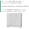 Comoda 5 Gavetas 1 Porta 99 cm Vitoria Branco RUDK