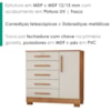 Comoda 5 Gavetas 1 Porta 99 cm Vitoria Cedro Areia RUDK