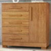 Comoda 5 Gavetas 1 Porta 99 cm Vitoria Cedro RUDK