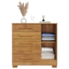 Comoda 5 Gavetas 1 Porta 99 cm Vitoria Cedro RUDK