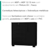 Comoda 5 Gavetas 1 Porta 99 cm Vitoria Preto RUDK