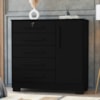 Comoda 5 Gavetas 1 Porta 99 cm Vitoria Preto RUDK